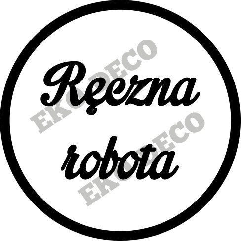 EKO-DECO, stempel, napis Ręczna robota