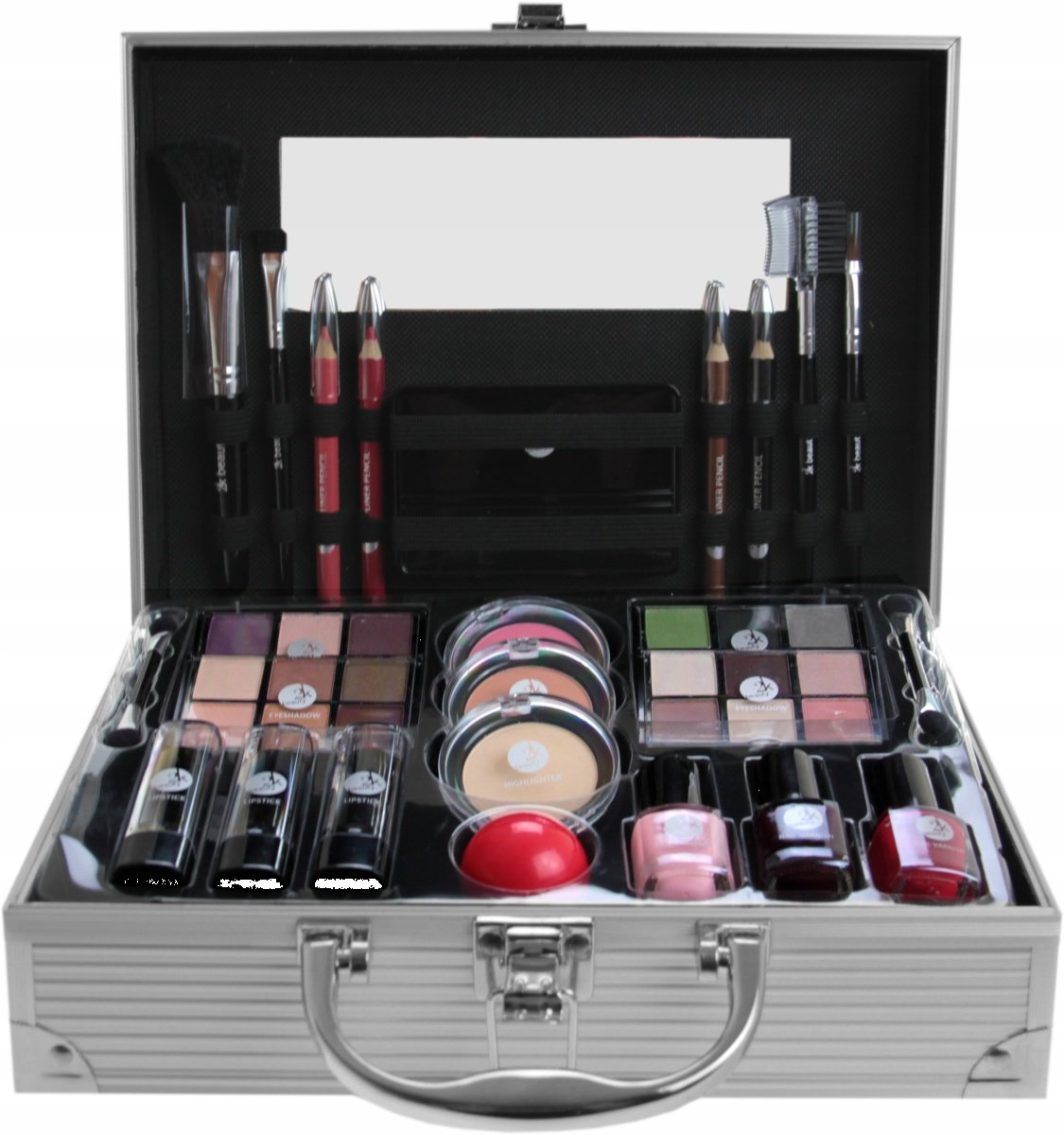 2K 2K All About Beauty Train Case W Kosmetyki Zestaw kosmetyków Complete Makeup Palette 67246