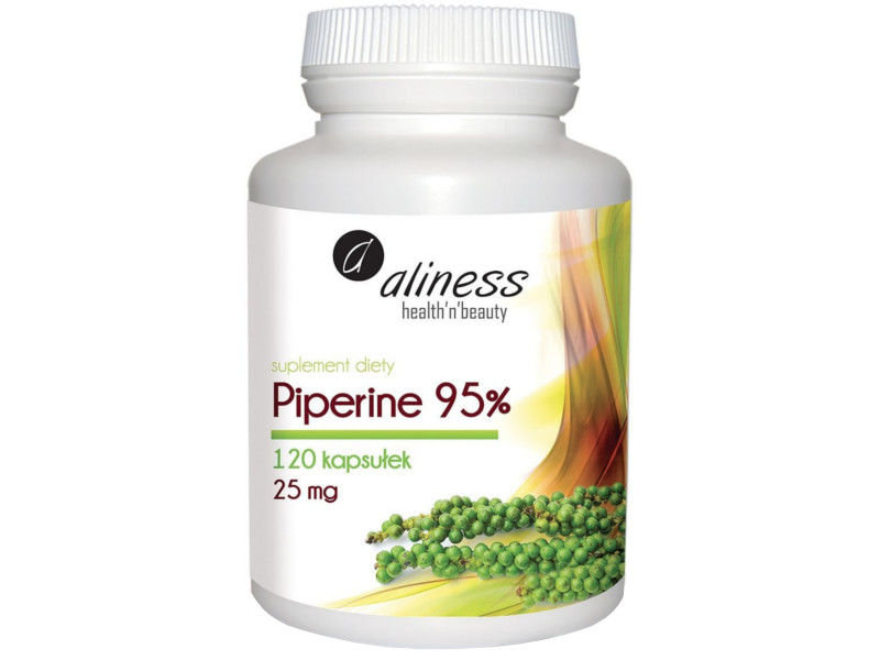 Aliness Piperyna 95% 25 mg - 120 kapsułek