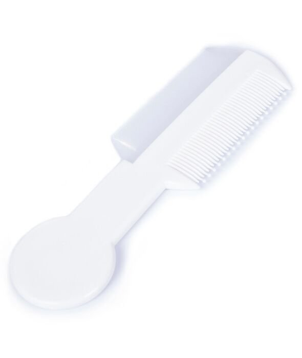 Poupy Poupy, Grzebień do włosów z miękkimi i twardymi ząbkami, Biały