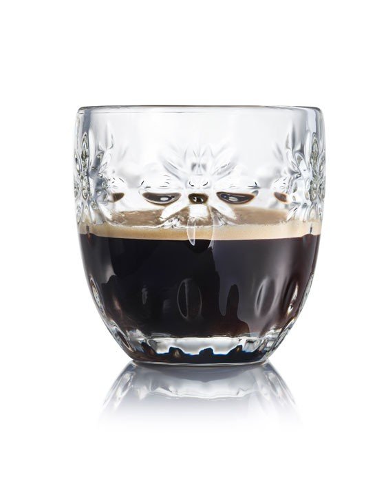 PPD Szklanka do espresso KWIATY, przezroczysta, 100ml