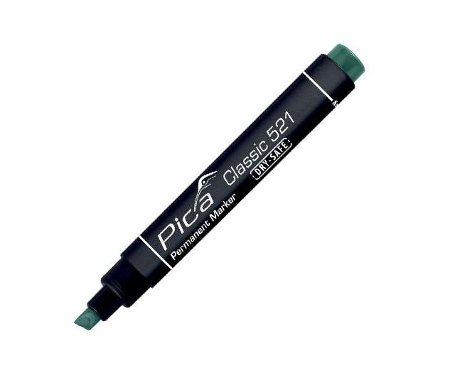 Pica Classic Permanent Marker, klinowatym czubkiem 2  6 MM, zielony 521/36