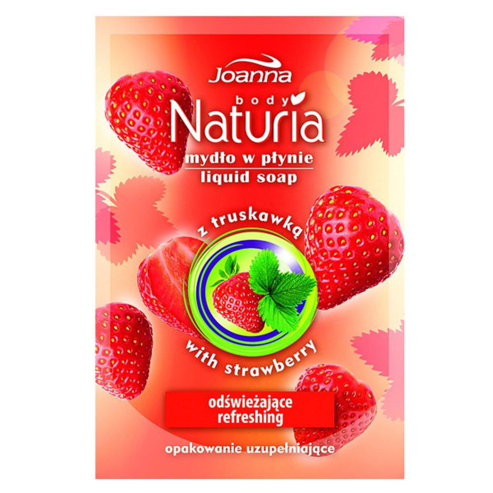 Joanna Truskawkowe mydło w płynie do rąk - Naturia Body Strawberry Liquid Soap (Refill)