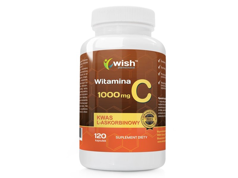Wish Witamina C Kwas L - askorbinowy 1000 mg, 120 kapsułek