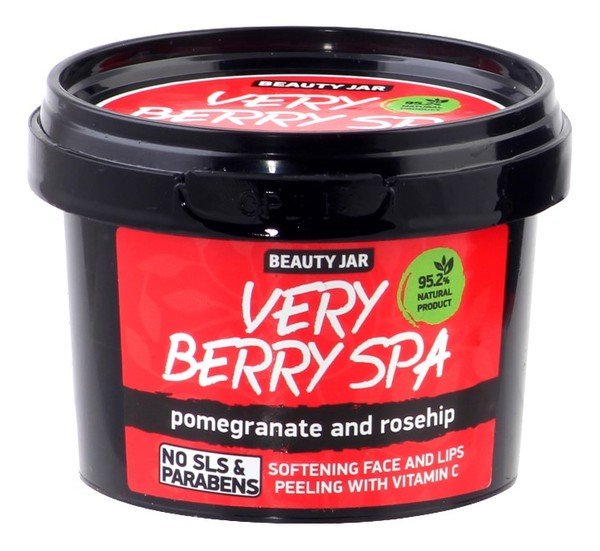 Beauty Jar Beauty Jar VERY BERRY SPA Delikatny peeling do twarzy i ust z witaminą c z ekstraktem z granatu i dzikiej róży 120g