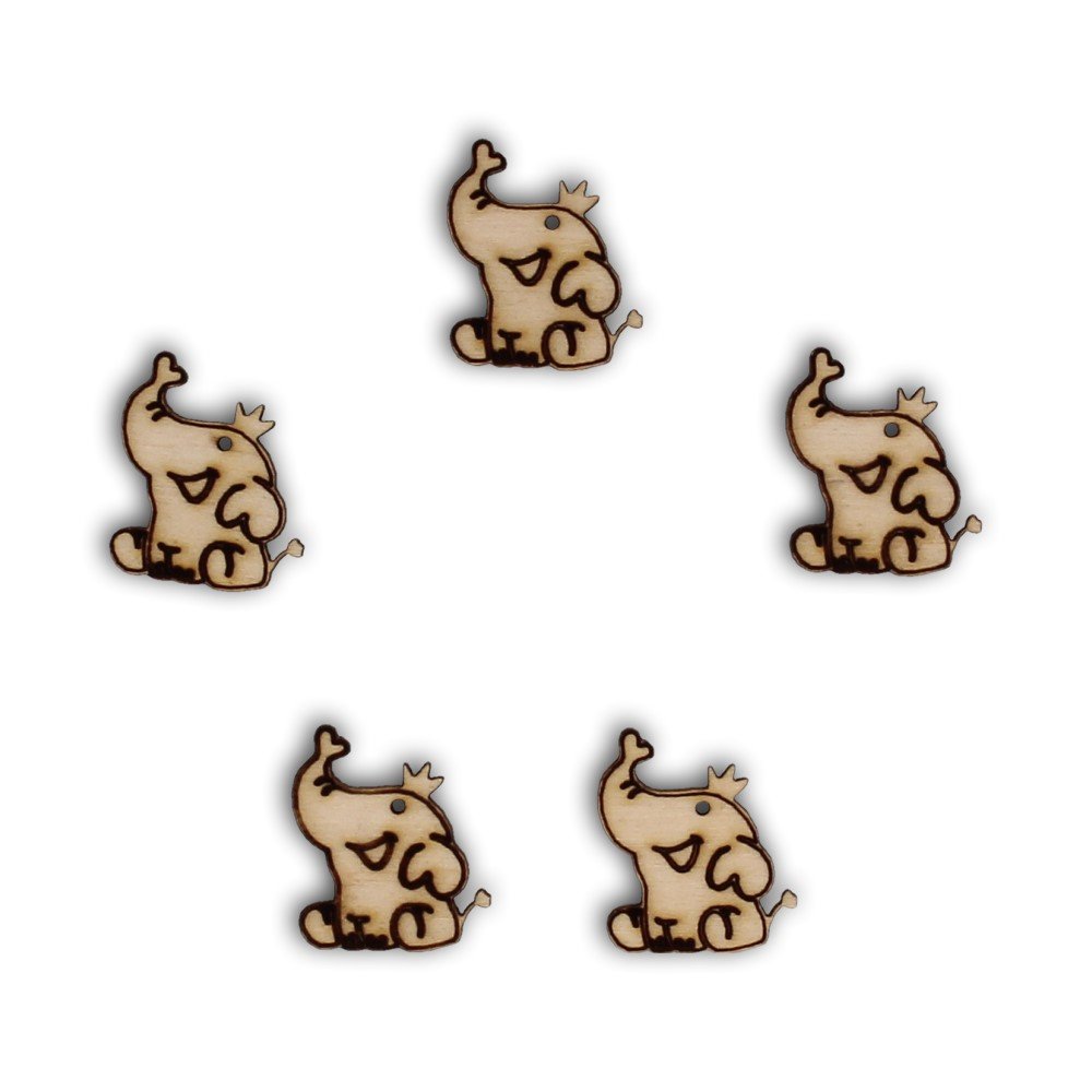 EKO-DECO, scrapka, słonik w koronie, 5 sztuk