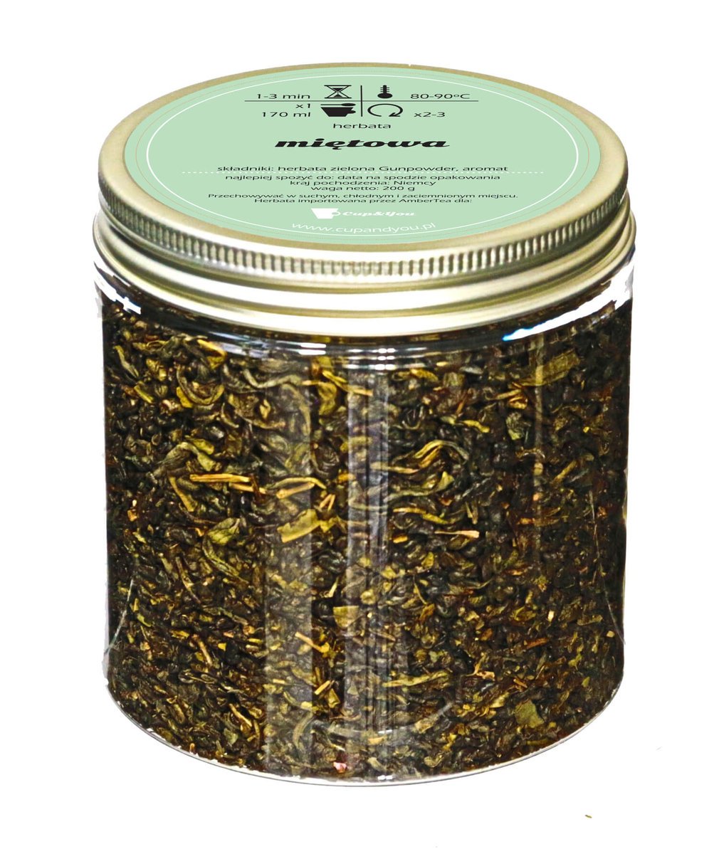 Herbata zielona smakowa CUP&YOU, miętowa, 200 g