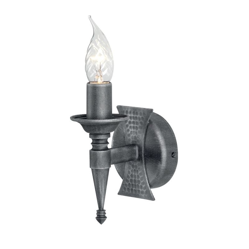 Elstead Lighting Saxon 1Lt Black/Silver SAX1 BLK/SIL Elstead kinkiet świecznikowy stylowy SAX1 BLK/SIL)