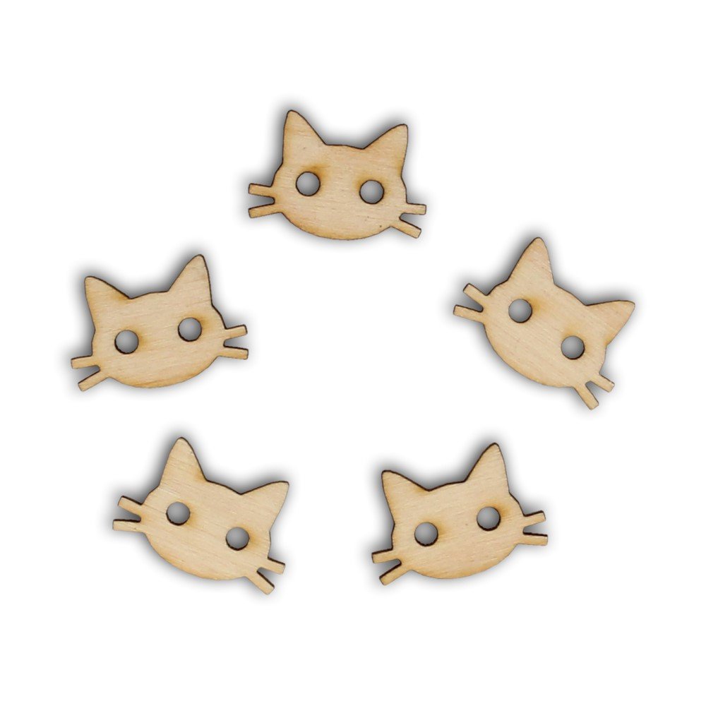 EKO-DECO, drewniane koty, 5 sztuk