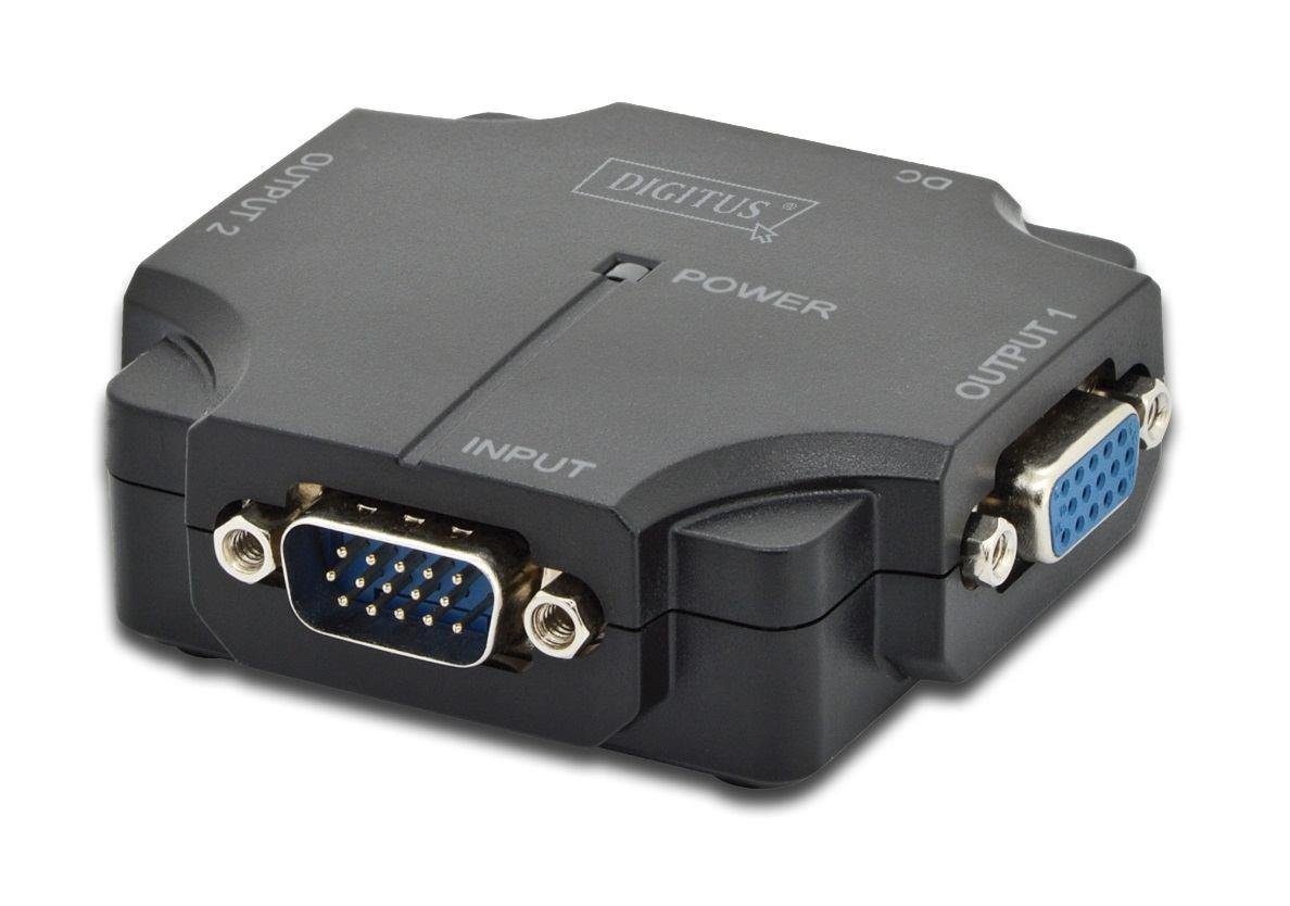 Digitus Mini Splitter wideo VGA 1xPC 2xMonitor, 350MHz DS-41120-1