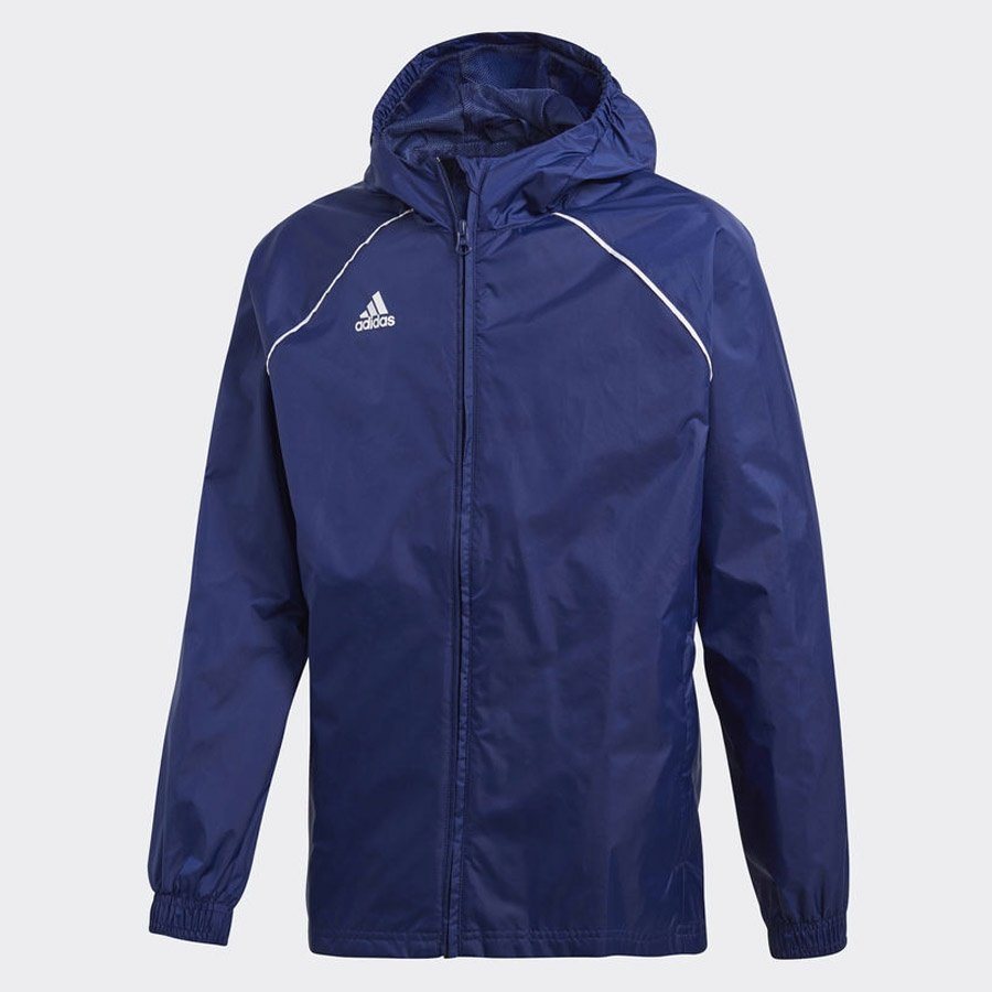 Adidas Core 18 kurtka przeciwdeszczowa dzieci granatowy/biały, 116 CV3742