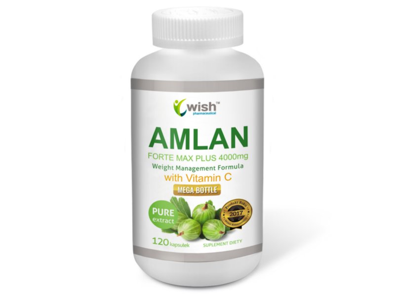 WISH Amlan Forte Max Plus 4000mg with Vitamin C Agrest Indyjski suplement diety 120 kapsułek