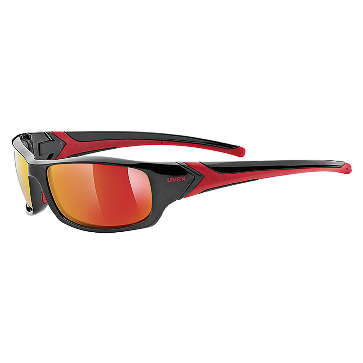 Uvex Okulary sportowe, przeciwsłoneczne, Sportstyle 211, czarno-pomarańczowe