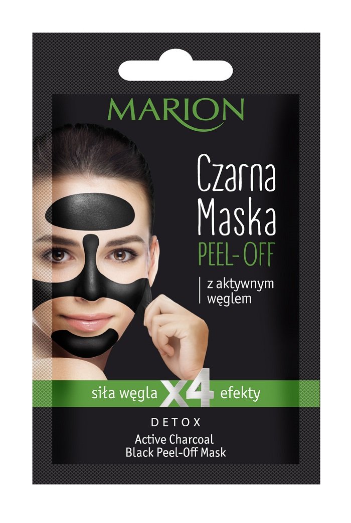 Marion Czarna maska peel-off z aktywnym węglem - Detox Active Charcoal Black Peel-Off Face Mask Czarna maska peel-off z aktywnym węglem - Detox Active Charcoal Black Peel-Off Face Mask