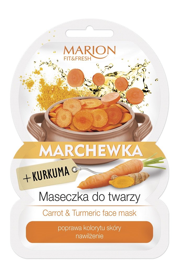 Marion Fit & Fresh Carrot & Turmeric Face Mask 9 g Maseczka Marchewka + Kurkuma DARMOWA DOSTAWA DO KIOSKU RUCHU OD 24,99ZŁ