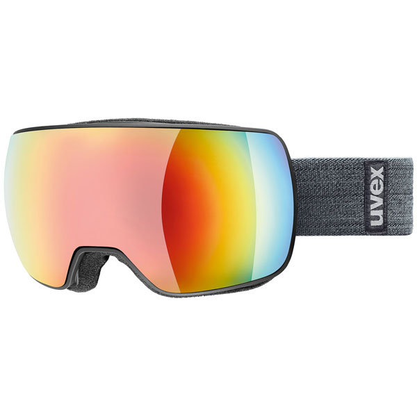 Uvex Compact FM Black Mat/Mirror Rainbow