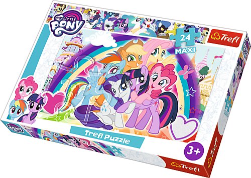 Trefl Puzzle 24 elementy Maxi My Little Pony, Szczęśliwe kucyki