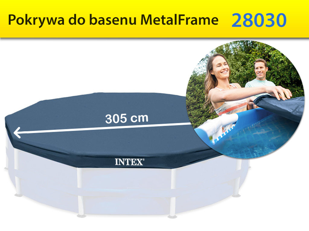 Intex Pokrywa na basen stelażowy 305 cm 28030 s-777-uniw