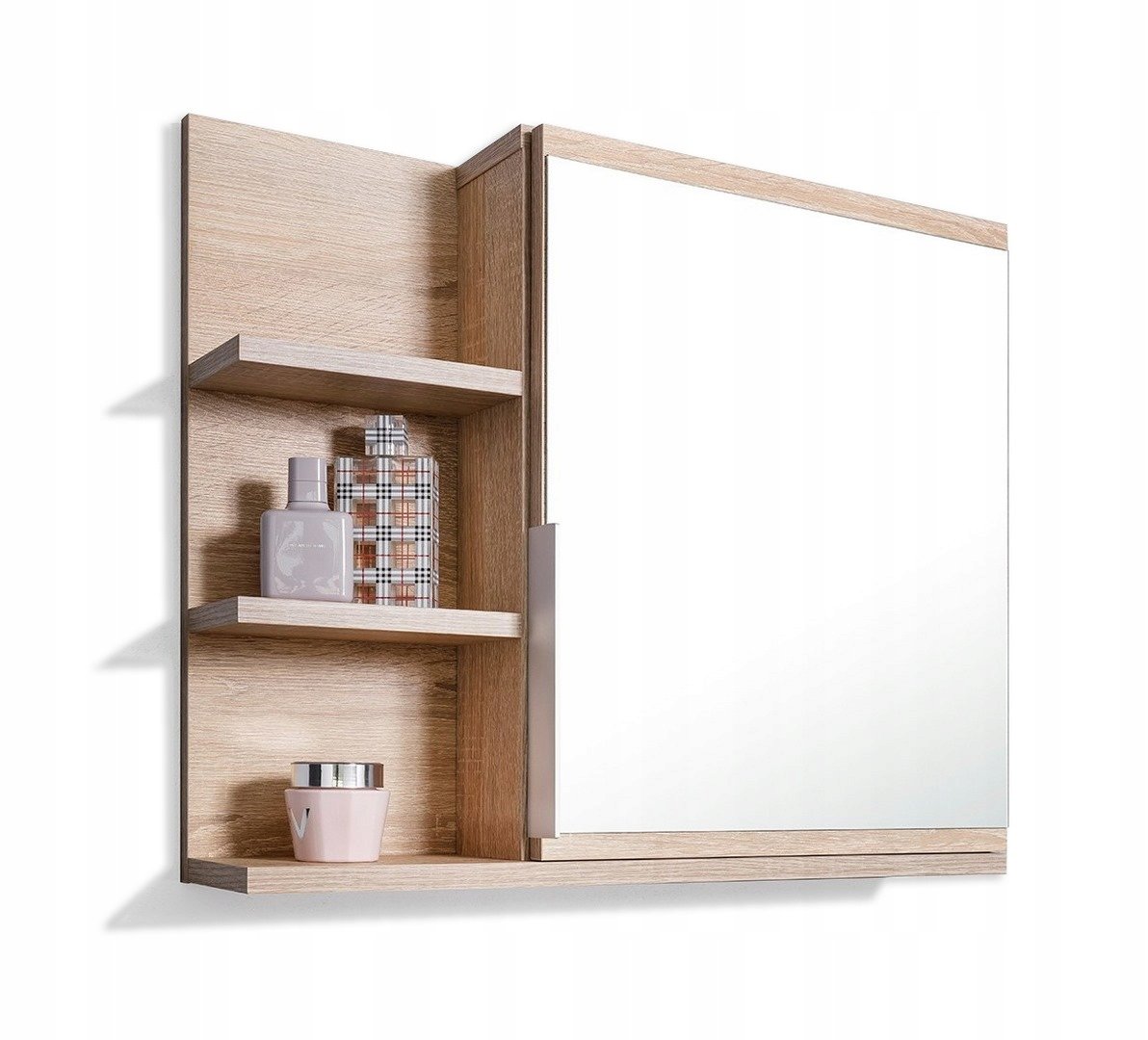 Szafka łazienkowa z lustrem lewa, DOMTECH, dąb sonoma, 60x50x14,1 cm