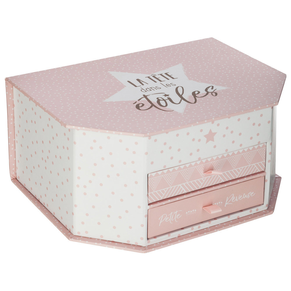 Atmosphera Créateur d'intérieur Atmosphera Créateur dintérieur Organizer na biżuterię w stylu glamour pudełko na biżuterię pudełko ozdobne kuferek z lusterkiem szkatułka z szufladkami 158433