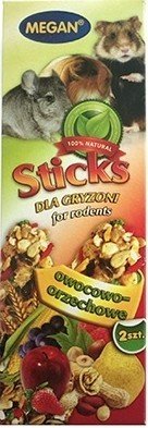 Megan Sticks Dla Gryzoni Owocowo-Orzechowe 2Szt [Me163]