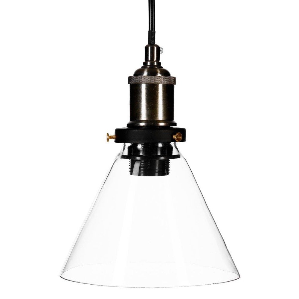 Atmosphera Créateur d'intérieur Atmosphera Créateur dintérieur Lampa sufitowa ze szklanym przezroczystym kloszem 18 x 23 cm jja-145116