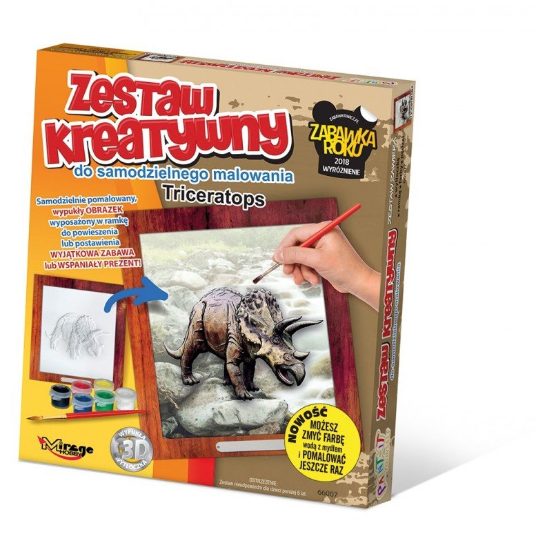 Mirage Hobby Zestaw Kreatywny do malowania Dino.Triceratops