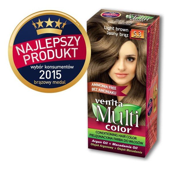 Venita Multi Color, farba do włosów, 5.3 Jasny Brąz