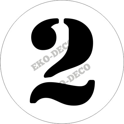 EKO-DECO, stempel, cyferka 2