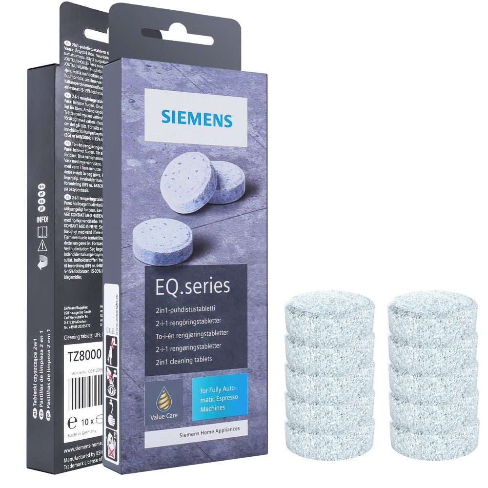 Siemens 10 tabletek czyszczacych 10 x 2,7g TZ 80001N TZ 80001N