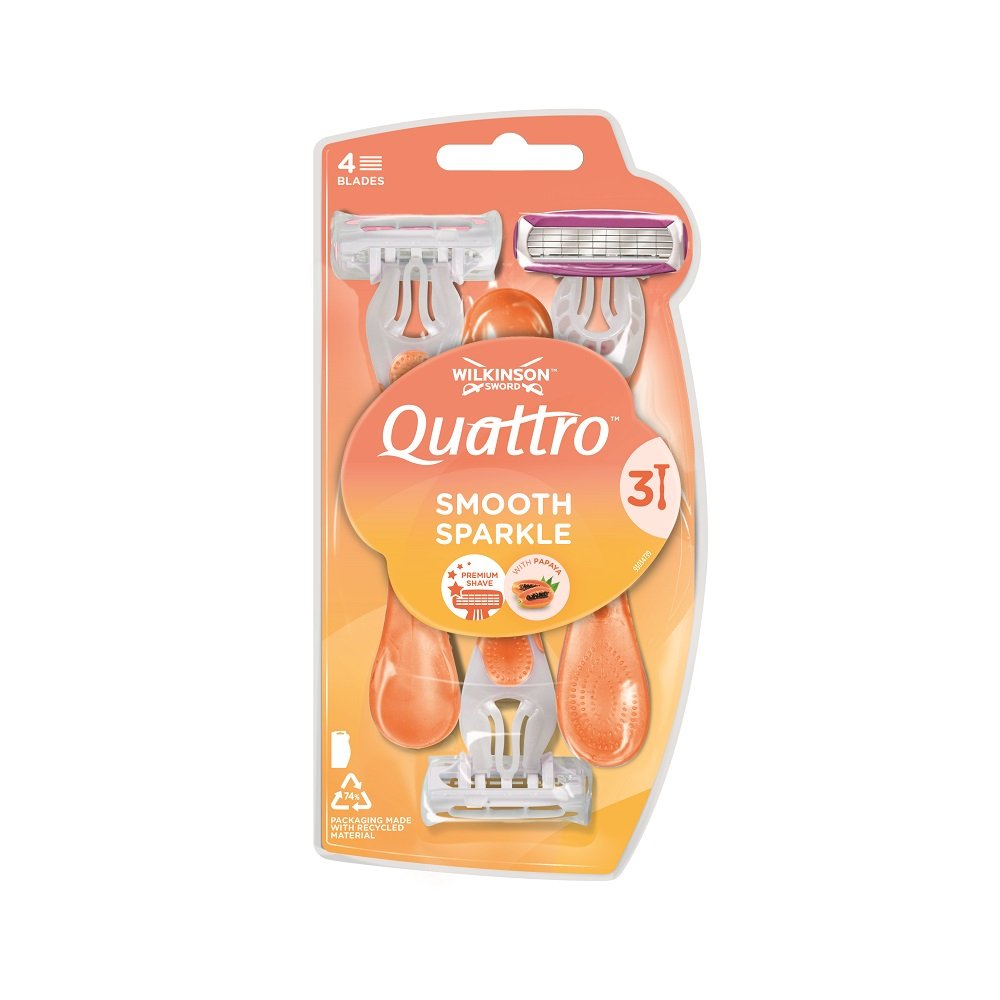 Wilkinson Sword Quattro Sparkle maszynki do golenia dla kobiet 3 sztuki 287201