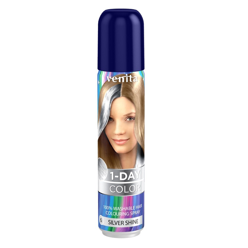 Venita 1-DAY Spray koloryzujący do włosów 01 Srebrny Blask 50ml