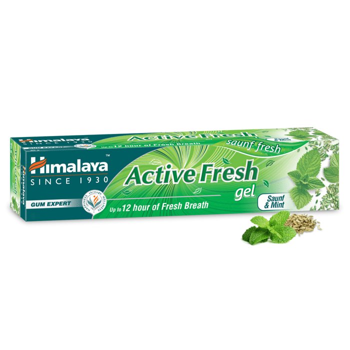 HIMALAYA Pasta żelowa miętowa Active Fresh bez fluoru 80g HIMALAYA