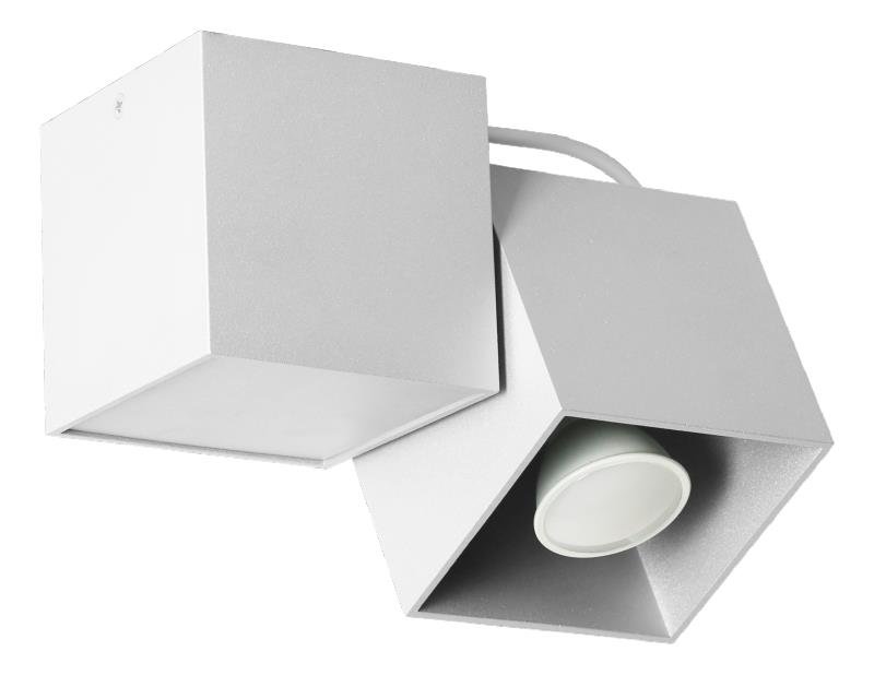 Lampex Lampa sufitowa Kraft 1, biała, 15x20 cm
