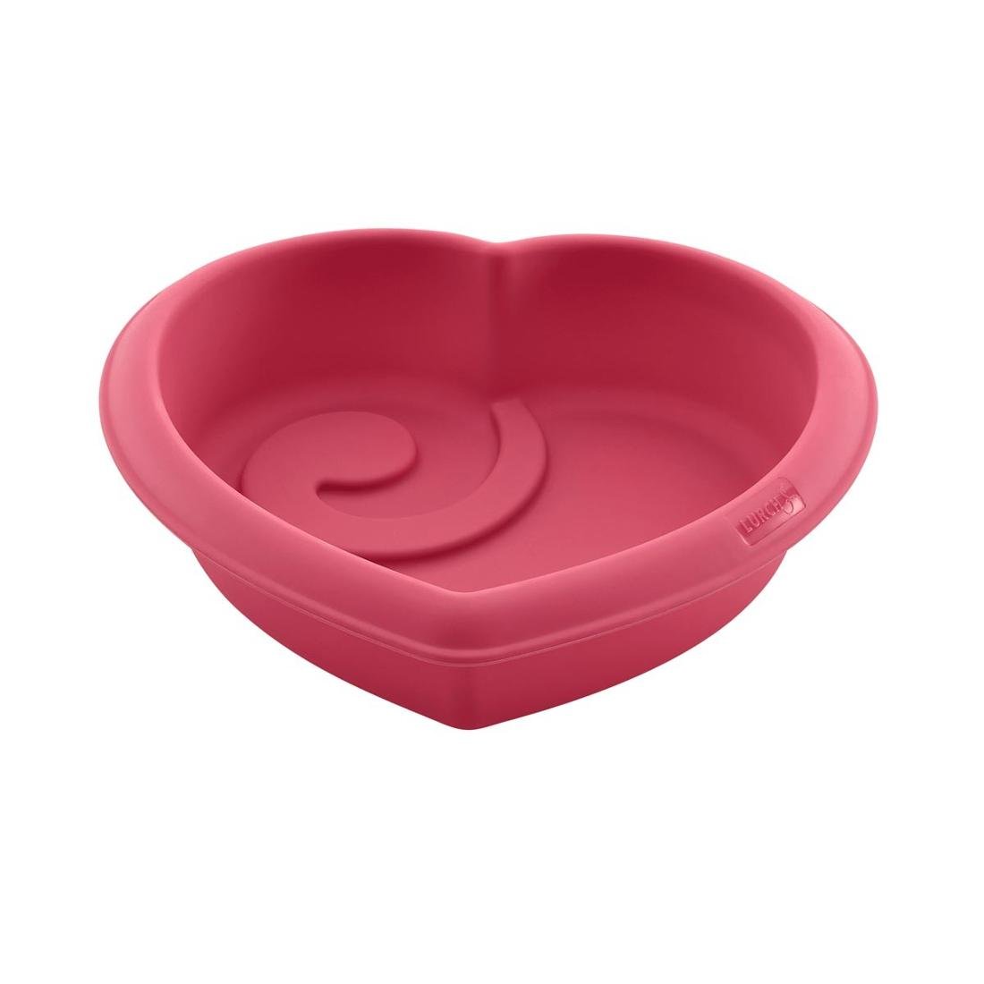 Lurch Flexi kształt serca forma do ciasta z silikonu do specjalnych Back kreacje, wewnętrzny rozmiar 19 x 18 cm, Cotton Candy, 19 x 19 x 6 cm 83041