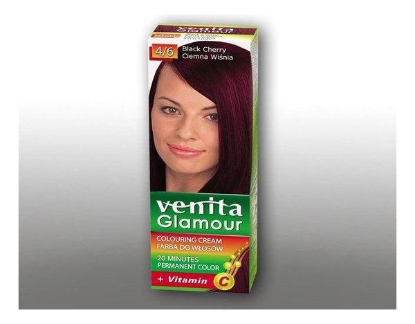 Venita Glamour, farba do włosów, 4/6 Ciemna Wiśnia
