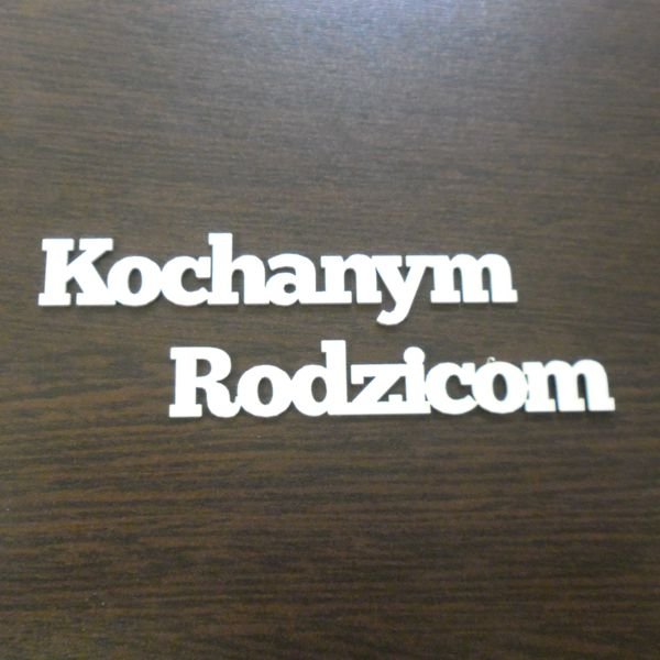 EKO-DECO, napis, kochanym rodzicom, kartonowy