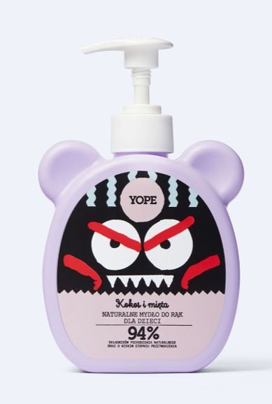 YOPE YOPE naturalne mydło do rąk dla dzieci Kokos i Mięta 400 ml