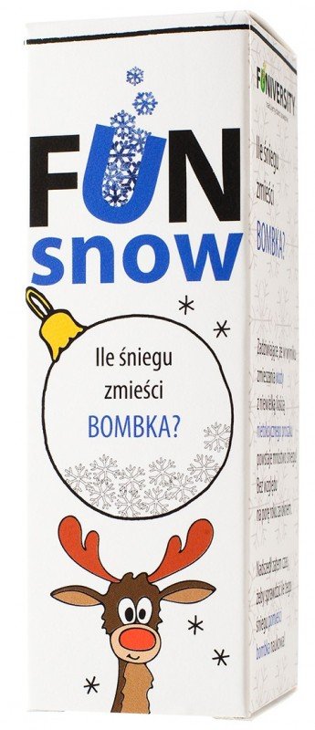 Funiversity Snow Ile śniegu zmieści bombka$277