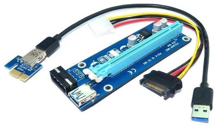 Qoltec Riser PCi-E 1x 16x | USB 3.0 55500
