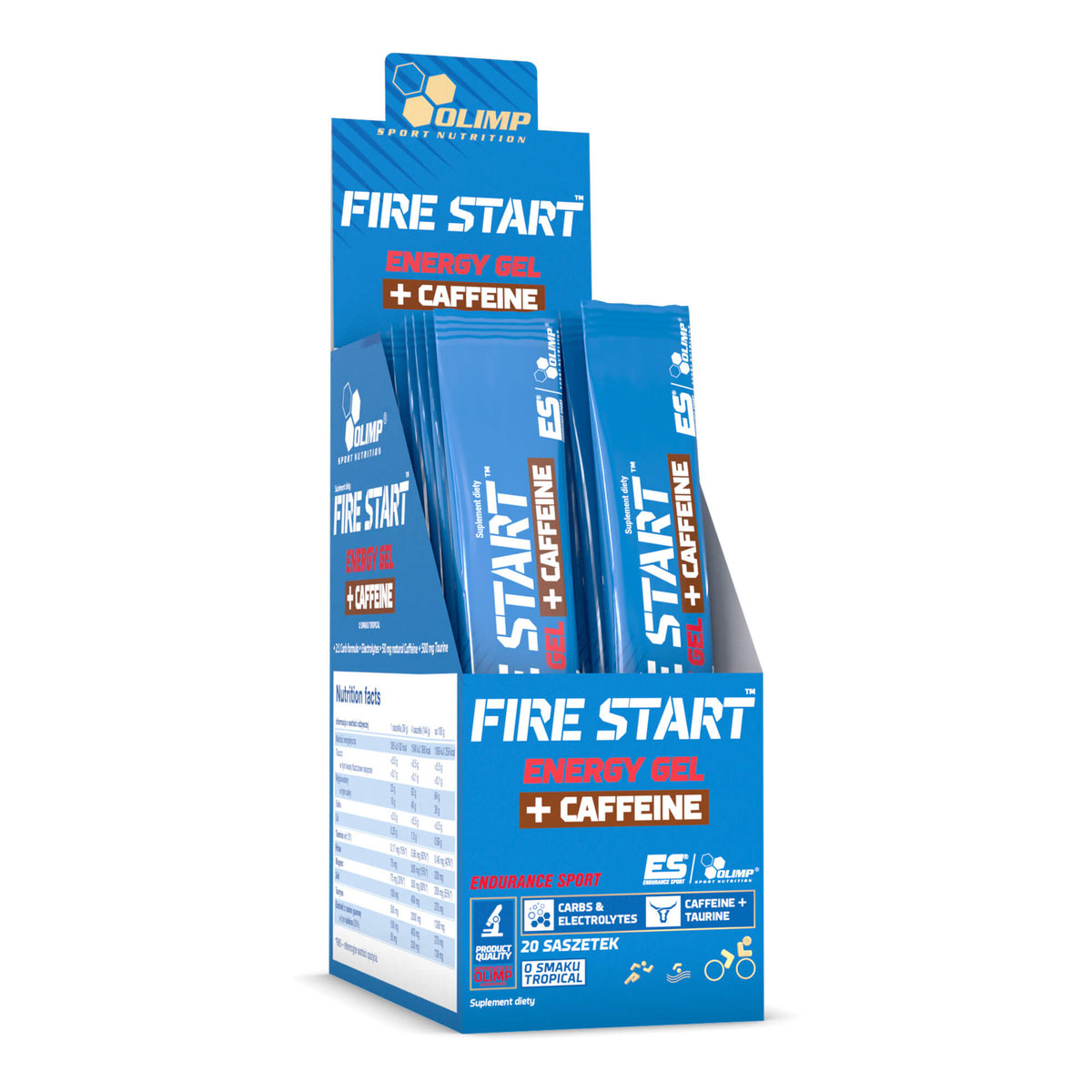 Olimp FIRE START ENERGY GEL + CAFFEINE O smaku tropical 36 g 3423821