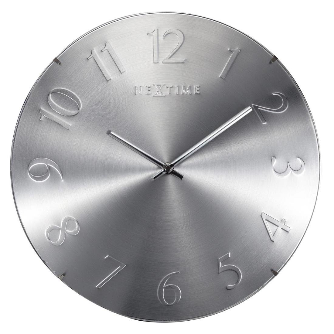 Nextime Zegar ścienny Elegant Dome, srebrny, 35x5 cm