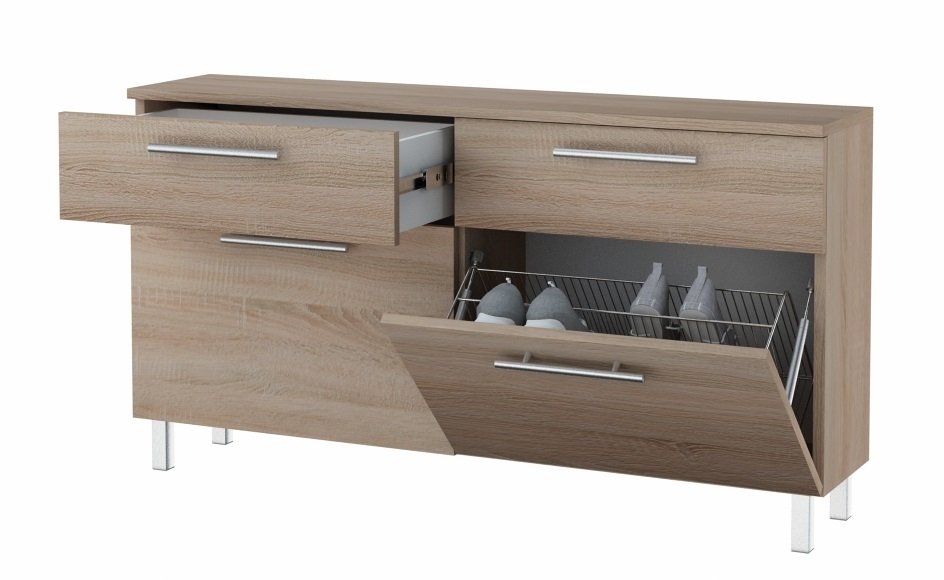 Szafka na buty LOCO Monaco SM, dąb sonoma, 70x130x28 cm