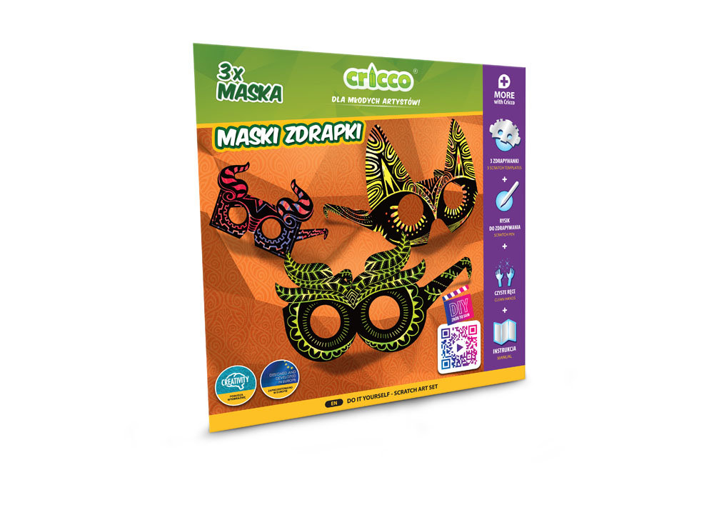 DIY Zestaw zrób to sam Maski zdrapki wzór B CRICCO