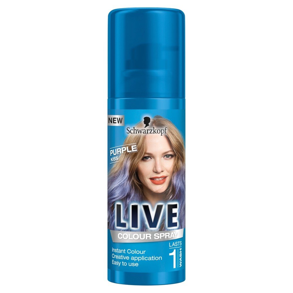 Schwarzkopf Live, spray koloryzujący do włosów Purple Kiss, 120 ml