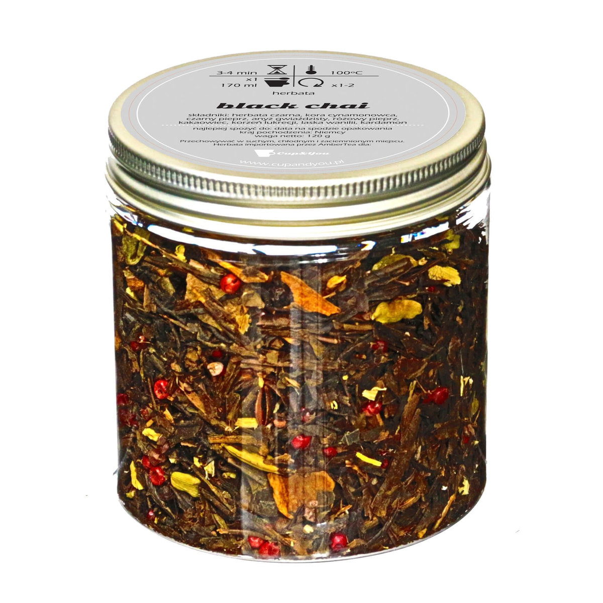 Herbata czarna smakowa CUP&YOU, black chai, 120 g