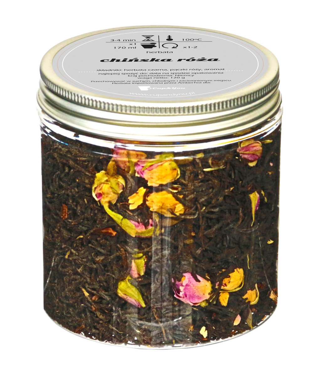 Herbata czarna smakowa CUP&YOU, chińska róża, 120 g