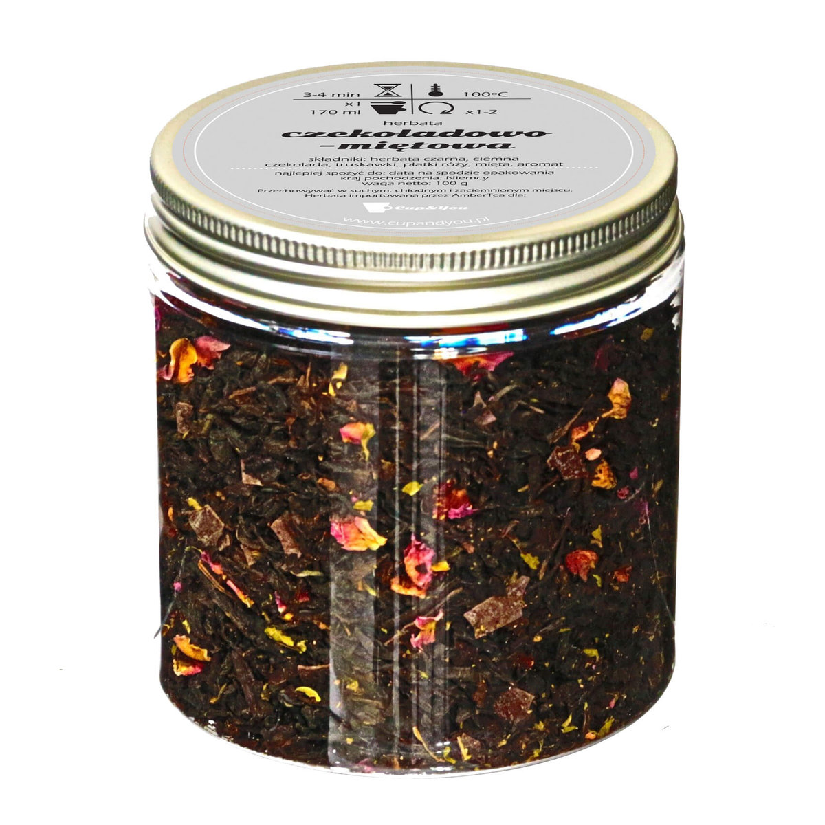 Herbata czarna smakowa CUP&YOU, czekoladowo - miętowa, 100 g