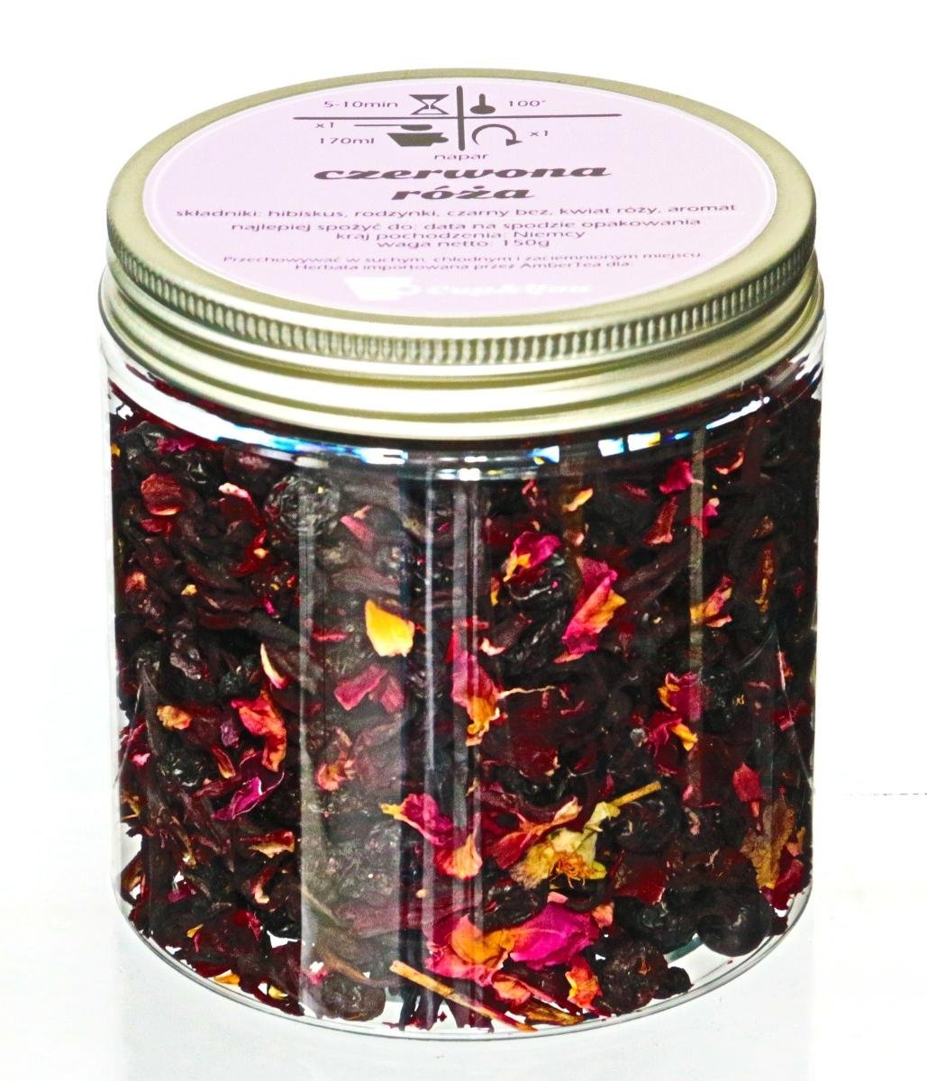 Herbata owocowa smakowa CUP&YOU, czerwona róża, 150 g