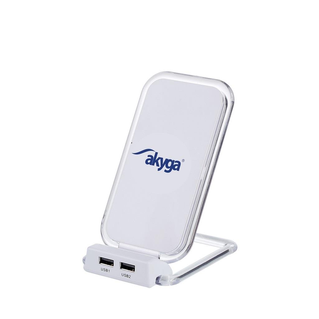 Akyga Ładowarka indukcyjna QI 7.5W + 2x USB AK-QI-03 A1521